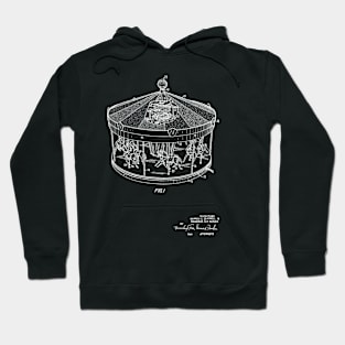 Carousel Vintage Patent Hand Drawing Hoodie